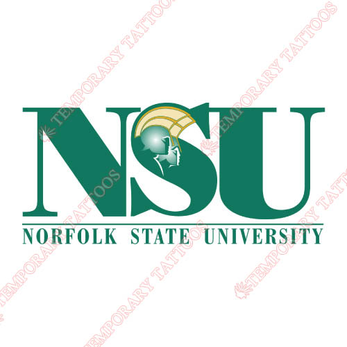 Norfolk State Spartans Customize Temporary Tattoos Stickers NO.5471